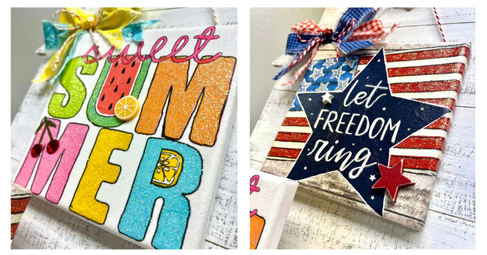 Summertime Fun with the Patriotic Summer Canvas Set | Miss Tracy Creates