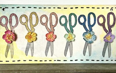 DIY Craft Room Sign with Colorful Napkin Art and Flower Accents