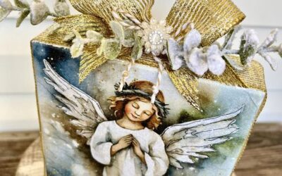 How to Create a Christmas Angel Canvas with Napkin Art