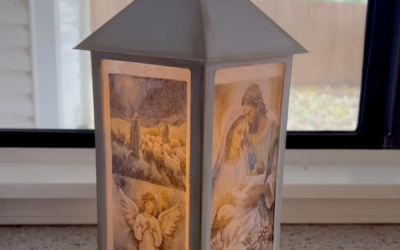 Learn to Make a DIY Christmas Napkin Art Lantern