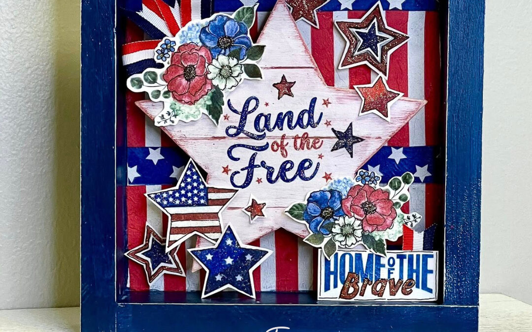 How to Make a Patriotic Shadowbox: Step-by-Step Napkin Art Tutorial