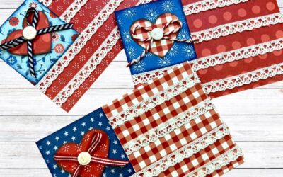 DIY Patriotic Flag Pockets with Paper Scraps
