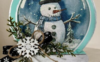 DIY Christmas Snow Globe Craft with Napkin Art
