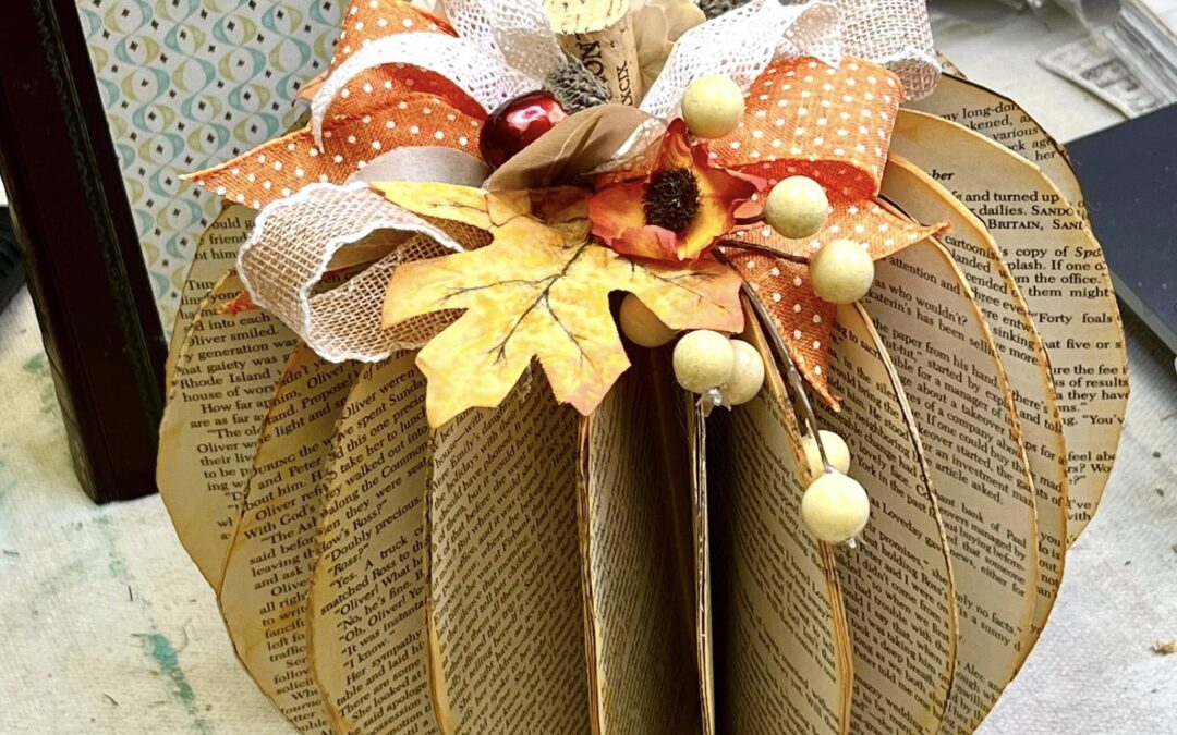 How to Make a Book Page Pumpkin