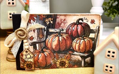 DIY Gratitude Journal with Napkin Art & Fall Embellishments