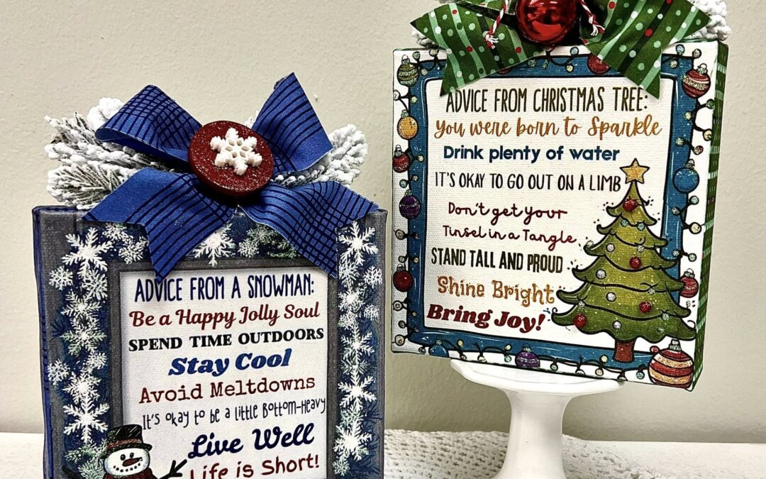 DIY Holiday Canvas Art: Advice from a Snowman & Christmas Tree Craft Tutorial
