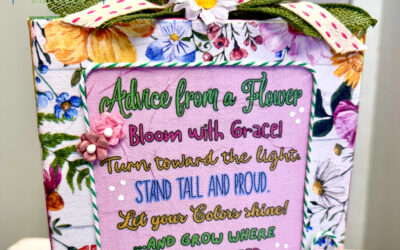 How to Make a Napkin Art “Advice from a Flower” Canvas