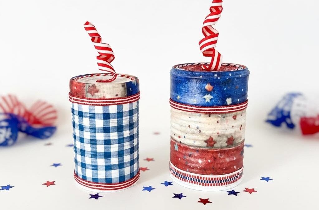 How to Make Patriotic Napkin Art Firecrackers