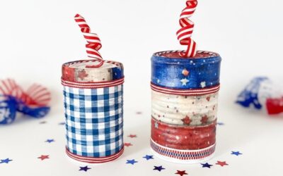 How to Make Patriotic Napkin Art Firecrackers