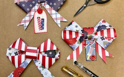 How to Make Easy Paper Patriotic Pinwheel Bows