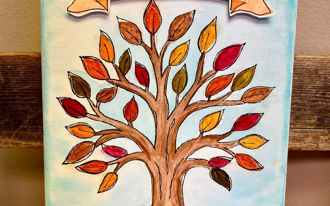 DIY Tree of Remembrance Watercolor Canvas
